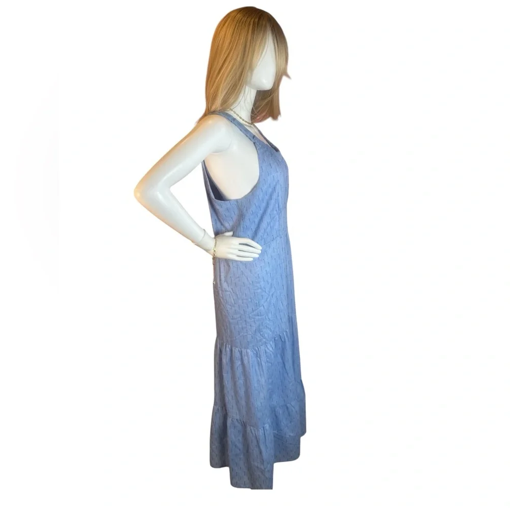 Adelyn Rae Sky Blue Sleeveless Tiered Maxi Dress NWT - Picture 4 of 9